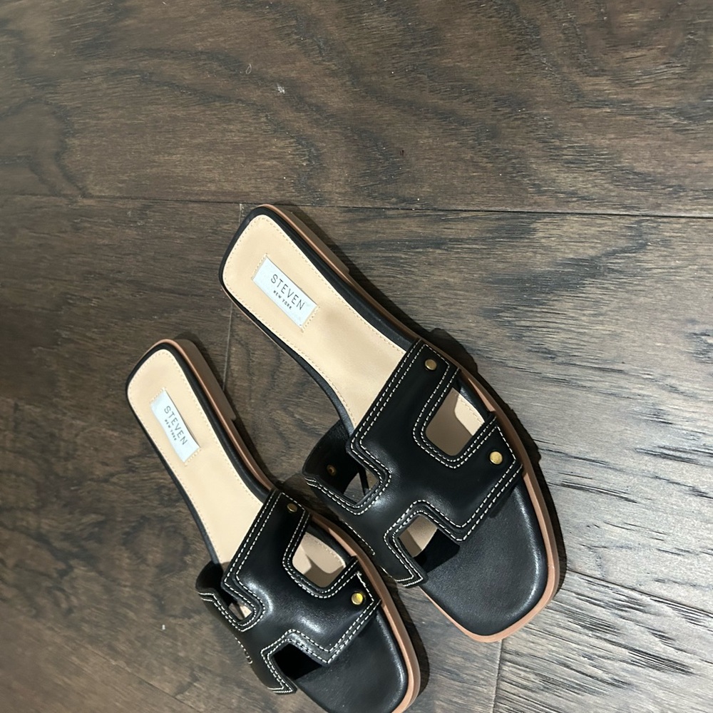Black Slide Sandals